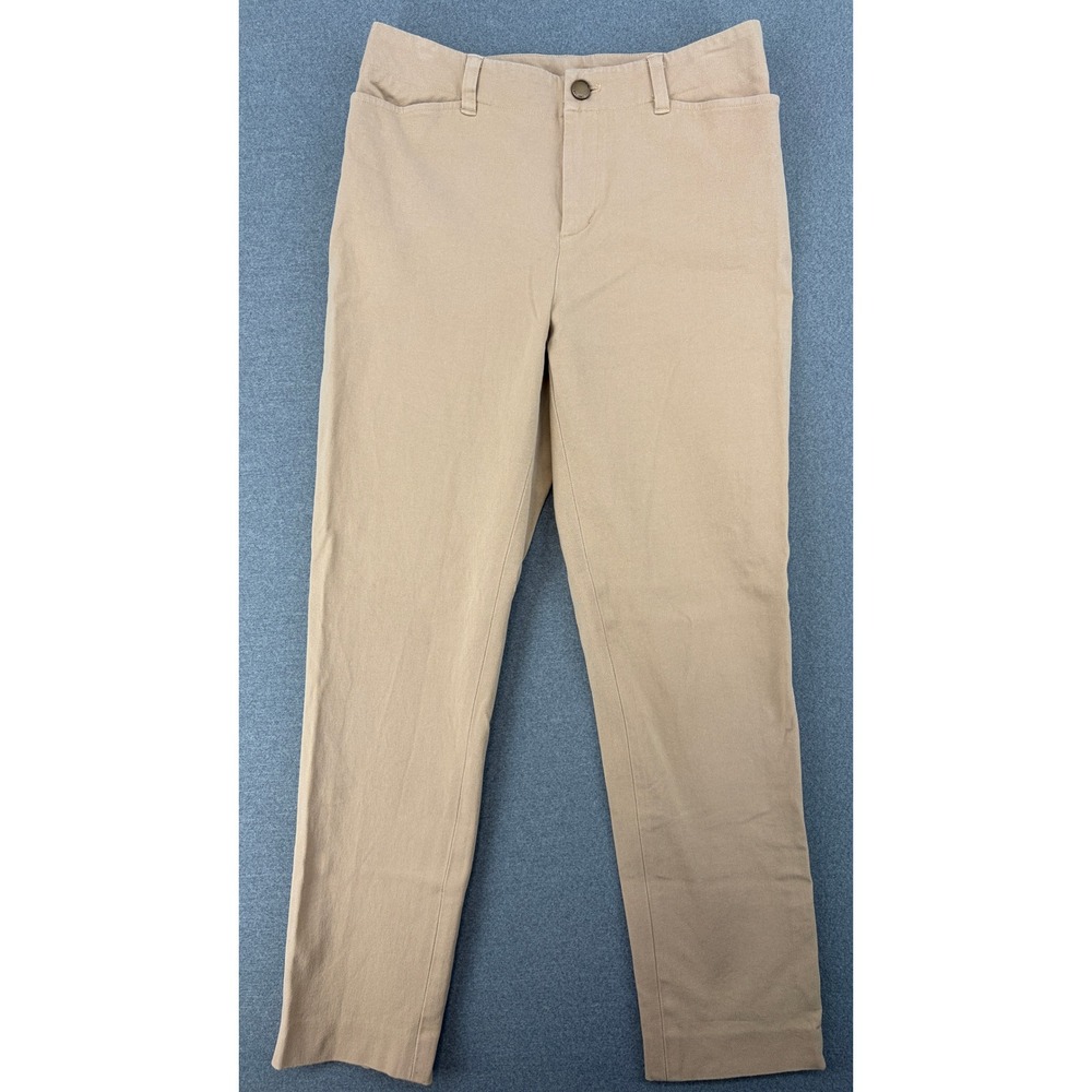 Lauren Ralph Lauren Petite Khaki Pants Tan Slim Straight Leg Stretch Cotton 6P